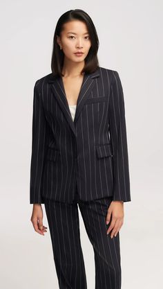 Copain Blazer in Stretch Wool | Women's Blazers | Argent Menswear Details, Women's Blazers, Denim Outerwear, Tailored Shorts, Wear Green, Linen Shop, Denim Details, Silk Charmeuse, Womens Blazers