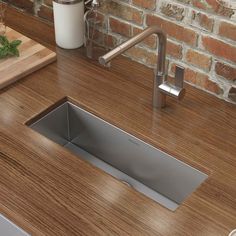 Main Image of Ruvati Nesta 23" Narrow Trough Undermount Rectangle Stainless Steel Bar/Prep Sink Bar Prep, Mom Kitchen, Kitchen Cabinets And Countertops, Prep Sink, Trough Sink, Cabinets And Countertops, Single Bowl Kitchen Sink, Bar Sink, Stainless Steel Bar