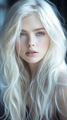 a woman with long blonde hair and blue eyes