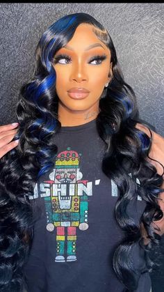 Human Hair Wigs Colored, Sew In Weave With Closure Color, Miami Hairstyles Black Women, Custom Color Wigs, Closure Styles, Hairstyles Weave, Highlight Black, Lace Fronts