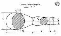 a drawing of the screw driver handle