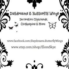 a black and white business card with butterflies