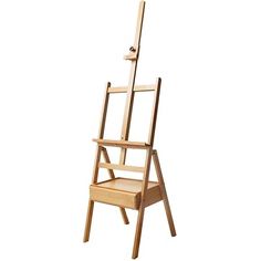 a wooden easel with a ladder on it