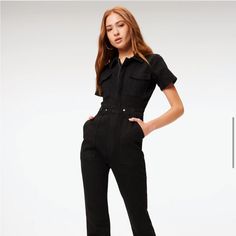 Stretchy, Comfortable And Flattering! Great For Work Or Dressing Up. Taking Offers & Questions! Worn About 5 Times, Like New. Size 1!! Dressing Up, Good American, Pant Jumpsuit, Jumpsuit Romper, Pants For Women, Dress Up, Jumpsuit, Rompers, Like New