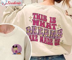 This Is What Dreams Are Made Of Lizzie Mcguire Shirt, Funny Disney Crewneck Unisex Hoodie, Disney Gift Ideas Check more at https://teedenis.com/product/this-is-what-dreams-are-made-of-lizzie-mcguire-shirt-funny-disney-crewneck-unisex-hoodie-disney-gift-ideas/ Disney Gift Ideas, Disney Crewneck, Funny Disney, Disney Gift, Lizzie Mcguire, Disney Diy, Trending Tshirts, Disney Outfits