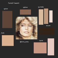 Farrah Fawcett Eye Mascara, Farrah Fawcett, Makeup Palette, Eyebrows, Eyeliner, Makeup