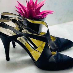 Beautiful, Elegant And Classic Criss Cross Straps Chanel Heels In Excellent Condition. No Box Or Dust Bag. Chanel Classic Heels, Chanel Heels, Classic Chanel, Chanel Black, Chanel Shoes, Cross Straps, Chanel Classic, Criss Cross, Dust Bag