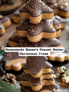 homemade reese's peanut butter christmas trees