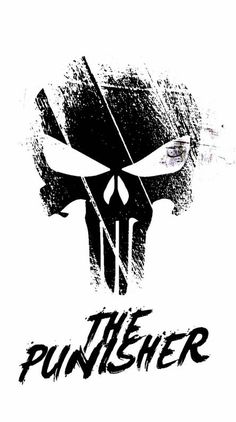 a black and white image with the words,'the punisher '