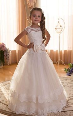 Flower Girl Dresses Pageant Girl Dresses, Lace Flower Girl Dress, Tulle Flower Girl Dress,BD98808 Elegant Flower Girl Dress, Flower Girl Dress Tulle, Dresses Champagne, Lace Flower Girl Dress, Dresses Pageant, Pageant Girls, Tulle Flower Girl Dress, Ivory Flower Girl