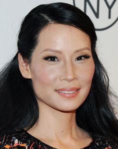 Her lush lashes make Lucy Liu's eyes just POP! Lucy Liu Hair, Taupe Eyeshadow, Hair Half Up, Applying Eye Makeup, Entertainment News Celebrities, Lucy Liu, Hair Idea, Hooded Eyes, Eye Makeup Tips