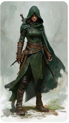 D&d Rogue Female, Masked Female Assassin Art, Rogue Dnd Female Characters, Rogue Clothes, Dnd Ranger Character Design, Ranger Character Design, Female Assassin Art, Female Warrior Character Design, Female Rogue