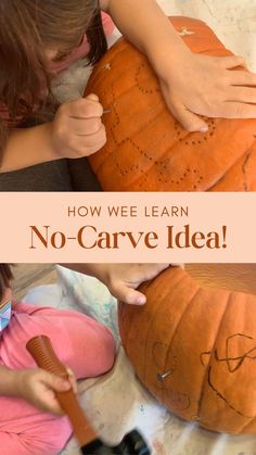 Try something different this Halloween with this No-Carve Pumpkin decorating idea! All you need is nails and a hammer. Perfect for preschoolers! Pumpkin Carving Alternatives, Big Pumpkin, Pumpkin Carver, Pumkin Carving, No Carve Pumpkin Decorating, Sensory Learning, Halloween Traditions, Fine Motor Skills Development, Homeschool Programs