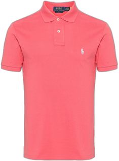 Classic Pink Collared Polo Shirt, Classic Pink Polo Shirt, Fitted Pink Polo Shirt With Short Sleeves, Classic Pink T-shirt For Summer, Fitted Pink Polo Collar T-shirt, Classic Short Sleeve Polo Shirt For Spring, Classic Fitted Pink Polo Shirt, Pink Cotton Polo Shirt With Polo Collar, Casual Pink Short Sleeve Polo Shirt