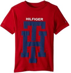 Tommy Hilfiger TH Logo Graphic Tee (Toddler/Little Kids) Tomy Hilfiger, Husband Fashion, Awesome Shirt Designs, Luxury Brand Logo, Tommy Hilfiger Kids, Graphic Tee Style, Graphic Tee Outfits, Tommy Hilfiger Outfit, Calvin Klein Men