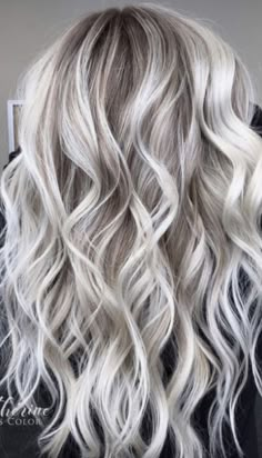 White Gray Blonde Hair, Silver Ash Blonde Hair Balayage, Ice Blonde Hair Balayage, Ice Blonde Hair With Lowlights, Icy Platinum Blonde Hair With Lowlights, Blonde Gray Hair Color Ideas, White Blonde Hair With Lowlights, Icy Ash Blonde Hair, Dimensional Platinum Blonde