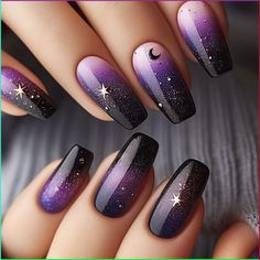 Whether you’re a seasoned nail artist or a beginner, these cute and simple heart designs are a creative way to add love to your look. Cute Emo Nails Acrylic, Galaxy Nails Designs, Cute Emo Nails, Night Court Nails, Goth Nails Short, Emo Nails Acrylic, Blue Galaxy Nails, Purple And Blue Galaxy, Emo Nails