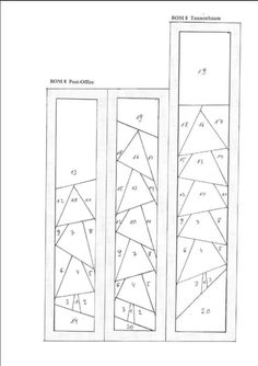 the instructions for how to make an origami bookmark with triangles and numbers