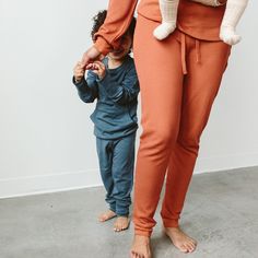 Getting dressed has never been easier or more cozy! Our women’s separates were crafted just for you, with a fit to hug all the right places. Made with a breathable thermal viscose from bamboo fabric to keep up with your busy day while being comfy enough for cozy sleep all night long! Playful Relaxed Fit Sweatpants For Loungewear, Stretch Matching Set Pants For Fall, Casual Winter Pants For Playtime, Stretch Pants Matching Set For Fall, Fall Stretch Pants Matching Set, Fall Stretch Pants With Matching Set, Snug Comfortable Bottoms For Fall, Fall Loungewear Non-stretch Sweatpants, Solid Non-stretch Sweatpants For Loungewear