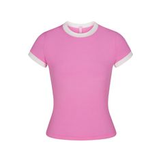 Limited Edition Brand: Skims Color: Blush Size: Xs Nwt - Sold Out Online Pink Fitted T-shirt For Spring, Sporty Fitted Pink T-shirt, Color Blush, T-shirts & Tank Tops, Boyfriend Tee, Cotton Tank Top, Sporty Look, Drawstring Shorts, Tops For Women