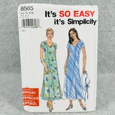 the sewing pattern for this dress is easy to sew