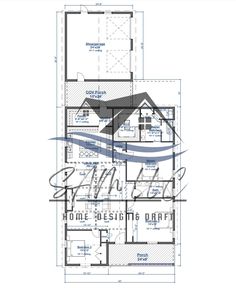 the floor plan for an apartment with one bedroom and two bathrooms