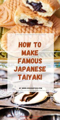 how to make famous japanese tayaki with chocolate sauce in the middle and on top