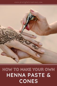 a persons hand applying henna on another persons hand using a cone. How To Make Homemade Henna, Making Henna Paste, How To Do Henna Tattoos, How To Make Henna Paste For Hands, Henna Temporary Tattoo, How To Learn Henna, Homemade Henna Recipe, Henna How To