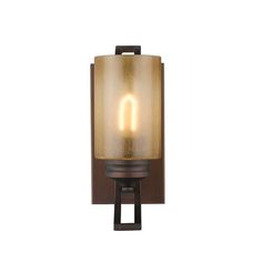 Collection: Haydon Royd, Material: Resin, Finish Color: Sovereign Bronze, Width: 4.75", Height: 11", Depth: 7.25", Backplate Width: 4.75", Backplate Length: 8.88", Lamping Type: Incandescent, Number Of Bulbs: 1, Wattage: 100 Watts, Dimmable: No, Moisture Rating: Dry Rated, Desc: Transitional style  Sturdy and rugged feel  Spanish-influenced simple clean lines  Warm Sovereign Bronze finish complements both modern and rustic decors  Warm glowing Regal glass looks like pillar candles  Popularly use Mediterranean Lighting, Modern And Rustic Decor, Bronze Sconces, Traditional Vanity, Golden Lighting, Lighting Modern, Transitional Wall Sconces, Wire Lights, Incandescent Lighting