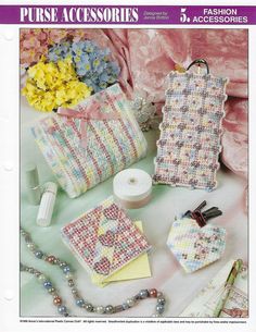 an advertisement for purses and accessories on the cover of a sewing pattern book,