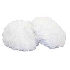 two white cotton balls on a white background