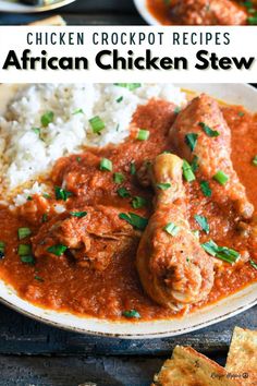 chicken crockpot recipe with white rice and red sauce