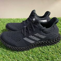 Adidas Futurecraft 4d Carbon Triple Black Running Shoes Q46228 Mens Size 7 New Adidas Black Running Shoes With Rubber Waffle Outsoles, Adidas Black Running Shoes With Waffle Outsoles, Adidas Custom Black Breathable Sneakers, Adidas Zx 8000, Adidas Response, Adidas Zx Flux, Adidas Shoes Mens, Adidas Pure Boost, Orange Shoes