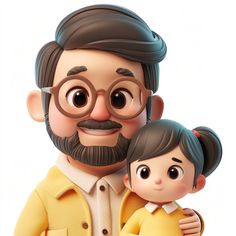 Digital art illustration design of Father and Child in 3D Pixar Cartoon illustration for Happy Father's Day greetings Happy Father's Day Greetings, Happy Fathers Day Greetings, Father Son Quotes, Father's Day Greetings, Father Daughter Quotes, Happy Birthday Son, Happy Birthday Daughter, Father's Day Cards, Happy Birthday Dad