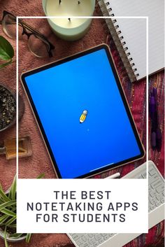 Flatlay of Notability app open on an iPad Pro with keyboard notebook and candle. The best notetaking apps for grad students. Gym Planner, Free Wedding Planner Printables, Fitness Planner Free, Wedding Planner Printables, Small Business Planner