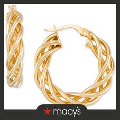 in stock Macy's Hoop Earrings As A Gift, Macy's Small Hoop Earrings As Gift, Macy's Gold Pierced Jewelry, Small Hoop Earrings From Macy's As Gift, Macy's Gold Hoop Earrings For Gift, Macy's Yellow Gold Hoop Jewelry, Macy's Small Hoop Jewelry As Gift, Macy's Small Hoop Earrings Gift, Macy's Small Hoop Jewelry For Gifts