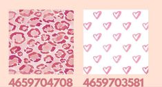 two different patterns with hearts on them