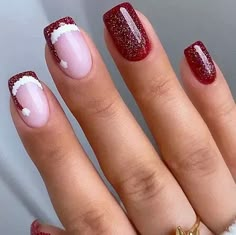 Luxury Nail Polish, Holiday Nail Ideas, Christmas Press On Nails, Nails Short Square, Short Fake Nails, Fake Nails Designs, Press On Nails Short