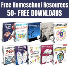 the free homeschool resources bundle includes 50 + free printable books and activities