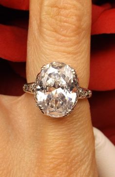 Sterling Silver Gemstone Ring 6ct Oval White CZ or Natural Topaz Floral Deco Edwardian Fine Filigree custom-made Design70 - Etsy Gorgeous Wedding Rings, Antique Filigree, Antique Wedding Rings, Sterling Silver Filigree, Filigree Ring, Cz Ring, Engraved Items, Silver Filigree, White Ring