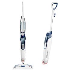 two vacuums side by side on a white background