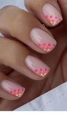 Simple Gel Nails, Summery Nails, Vacation Nails, Short Acrylic Nails Designs, Beach Nails