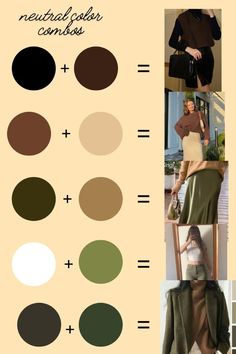 an image of the color scheme for a woman's coat and skirt, with different colors