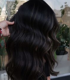 Brown Hilights On Black Hair Dark, Dark Balayage Hair Black, Dark Mocha Hair, Dark Brown Balayage On Black Hair, Partial Balayage Black Hair, Rich Black Hair, Best Highlights For Black Hair, Chocolate Brown Balayage On Black Hair, Black Hair With Dimension