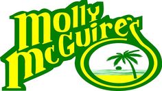 a green and yellow sign that says moly mccree's with a palm tree in the background