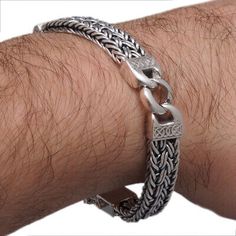 Premium Quality 41g 8 20.5cm wide woven braided tribal curb 925 sterling silver mens bracelet, Fashion Jewelry Silver Sterling Braided Bracelets, Braided Sterling Silver Bracelet, Silver Sterling Wheat Chain Bracelet, Silver Mens Bracelet, Mens Bracelet Fashion, Mens Bracelet Silver, Woven Bracelet, Braids With Weave, Bracelet Fashion