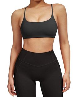 Fabric 75% Nylon, 25% Spandex Feature Backless Strappy Sports Bra Full coverage bandeau Wireless low impact Push-up crop top with removable pads This sports bra is perfect for yoga, fitness, sports, running, workout, jogging and daily wear. Strappy Sports Bras, Running Workout, Sports Running, Anniversary Sale, Flash Sale, Yoga Fitness, Sales Gifts, Push Up, Jogging