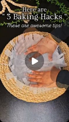 someone is washing their hands in a basket with the words here are 5 baking hacks