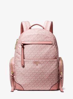 Prescott Large Signature Logo Print Woven Backpack Michael Kors Casual Backpack With Zipper Closure, Michael Kors Backpack For On-the-go, Casual Michael Kors Backpack With Zipper Closure, Michael Kors Casual Backpack, Casual Michael Kors Standard Backpack, Michael Kors Travel Bag With Zipper Pocket, Michael Kors Standard Backpack For On-the-go, Michael Kors Backpack With Adjustable Strap, Modern Michael Kors Backpack