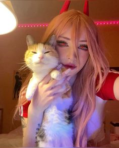 Power Icons Csm, Power Csm Cosplay, Power Cosplay Chainsaw Man, Power And Meowy, Power Chainsaw Man Cosplay, Csm Cosplay, Fem Cosplay, Cosplaystyle Female